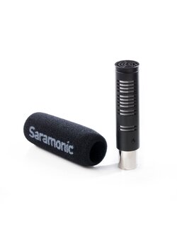 Saramonic SR-AXM3 ไมโครโฟนช็อตกันมินิติดกับมิกเซอร์รวมเสียงไมโครโฟนหรือไมค์ไร้สายติดกล้องไมค์คอนเดนเซอร์ 3-pin XLR รับเสียงเป็นแบบคาร์ดิออยด์