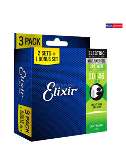 สายชุดกีต้าร์ไฟฟ้าElixir E.OW.LT.010-3 Set Pack #16552
