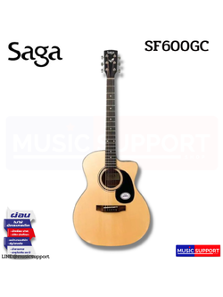 SAGA SF600GC + BAG กีตาร์โปร่ง สีไม้