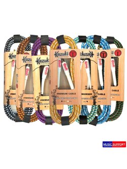 สายแจ็ค Kazuki K3M แบบสายถัก 3เมตร และ 5เมตร คละสี