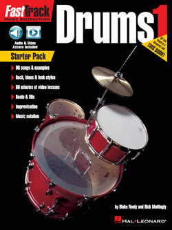 หนังสือเรียนตีกลอง Fast Track Drum Method Book 1 (FastTrack Drum Method Starter Pack Media Online)