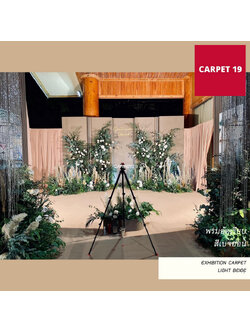 ราคายกม้วน!! CARPET19 พรมอัดเรียบ สีเบจอ่อน รุ่น L2 หนา 2.5-3.0 มม.ขนาด 2x25 ม.