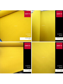 ราคายกม้วน!! พรมอัดเรียบ สีเหลือง รุ่น SS1.2 กว้าง 1.2 ม.ยาว 20 ม.หนา 1.5-2.0 มม.