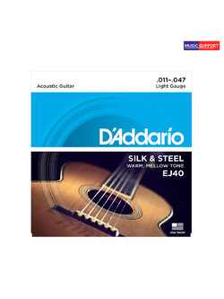 สายกีตาร์คลาสสิค D'Addario EJ40 11-47 Silver‐plated Wound (สายพันชุบเงิน)