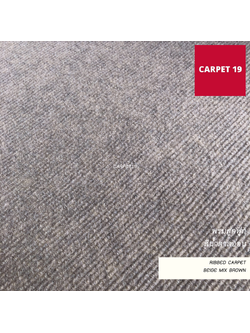 ราคาต่อเมตร>>CARPET19 พรมลูกฟูก สีน้ำตาลอ่อน กว้าง 2 เมตร หนา 4.5-5 มม.