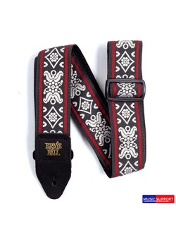 สายสะพายกีตาร์ ERNIE BALL BLACKJACK RED JACQUARD STRAP
