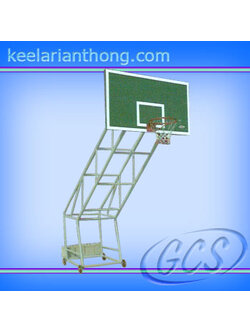 เสาบาสเกตบอลแป้นไม้อัด แบบล้อเลื่อน