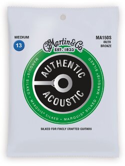 Martin MA150S 13-56 Marquis Silked 80/20 Bronze Authentic Acoustic Guitar Strings Medium