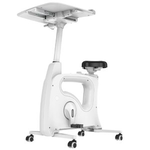 FlexiSpot by Essen All-in-One Desk Bike (Deskcise Pro) (V9) - White