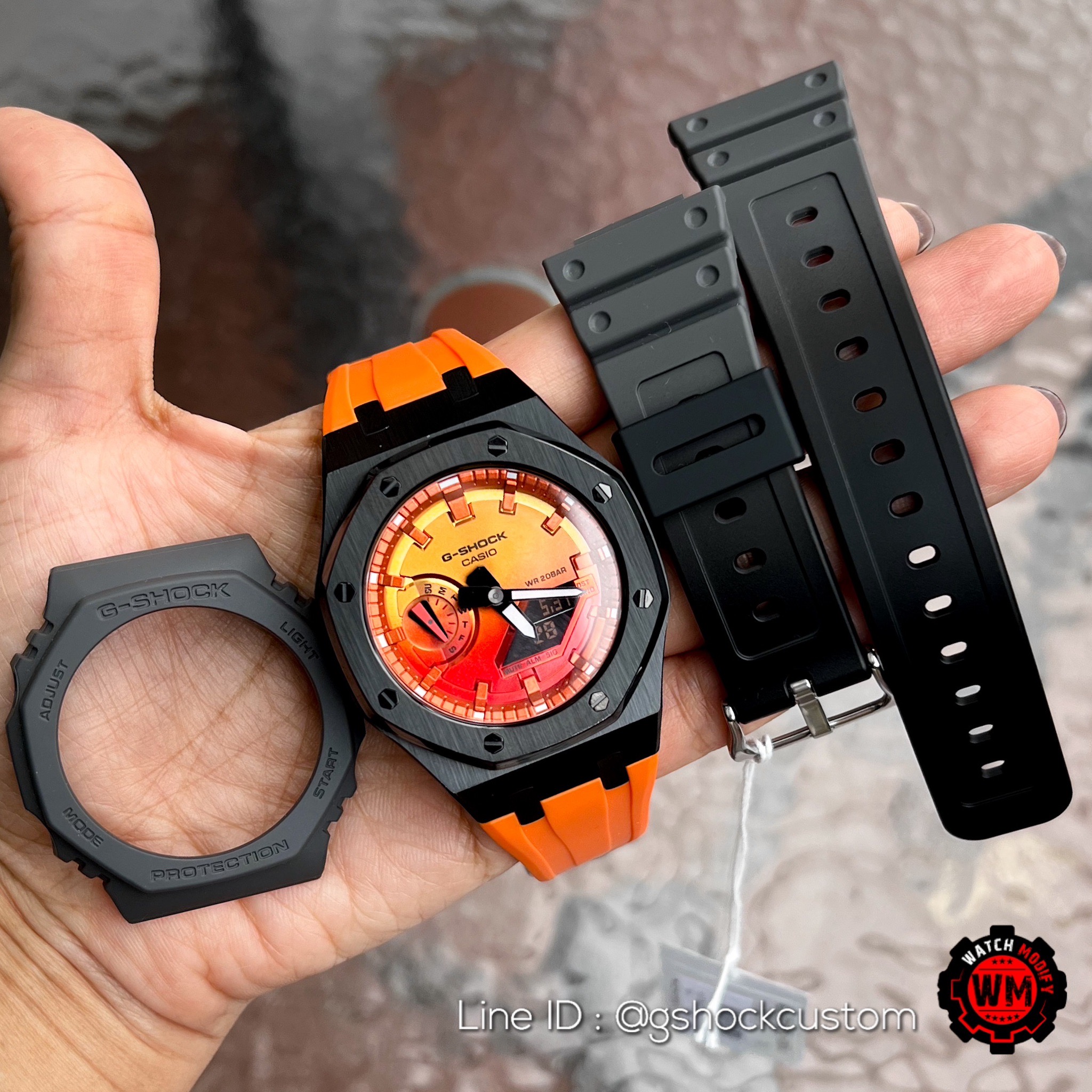 G-Shock Casioak Firestrom Orange Rubber Strap