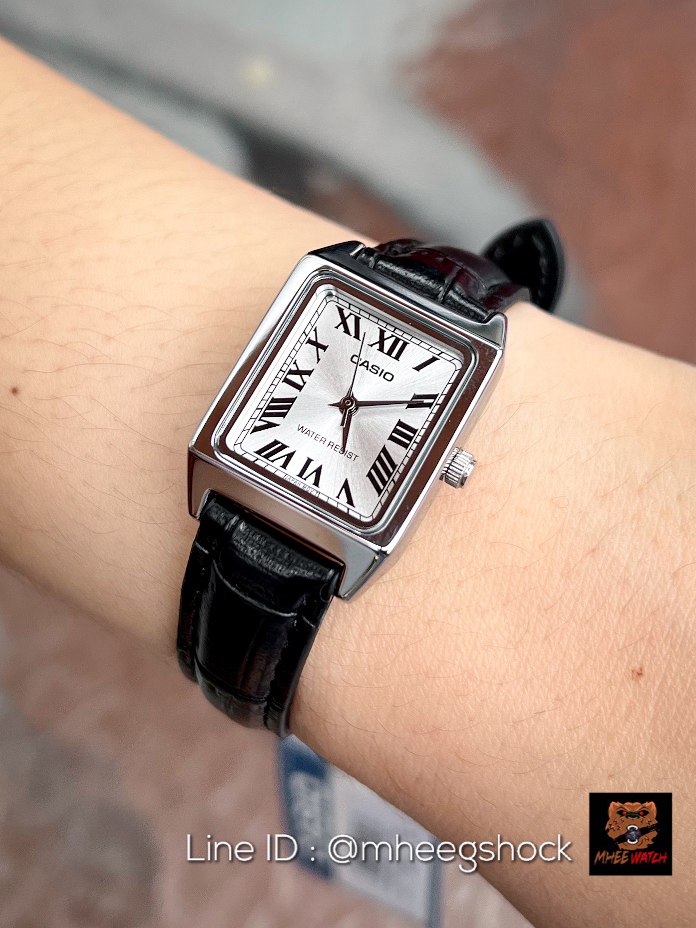 Casio Lady Vintage เลขโรมัน ทรงคาร์เทีย Leather Strap