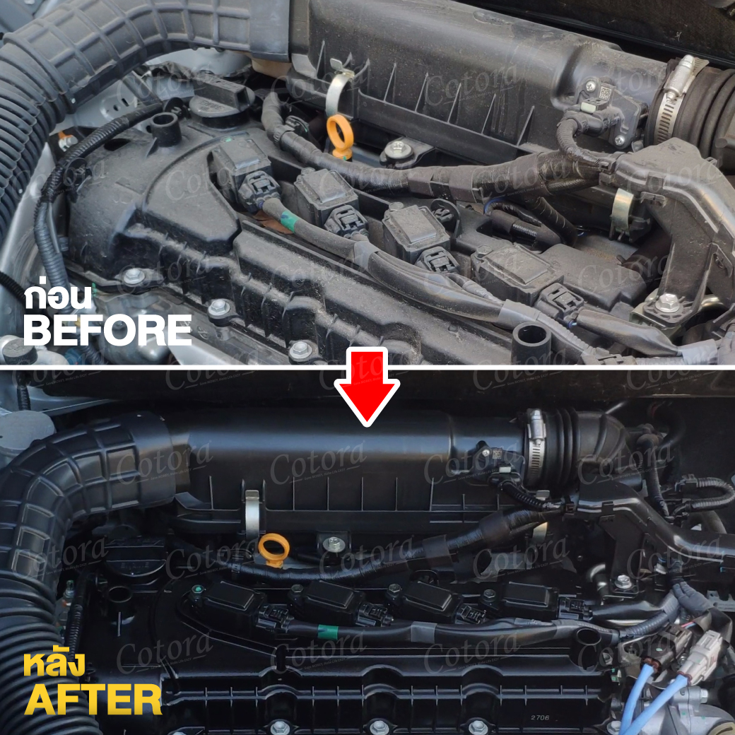 🕋 Cotora สเปรย์เคลือบเงารถ ฟื้นฟู บำรุง คอนโซล ยาง รถยนต์ มอไซ พลาสติก ไฟเบอร์ หนัง ห้องเครื่อง กันน้ำ รังสี UV