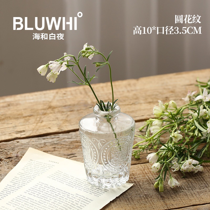 ขวดปากแคบ ขวดแก้ว แจกันใส แจกันทรงขวด แจกันขวดแก้ว ST504E821