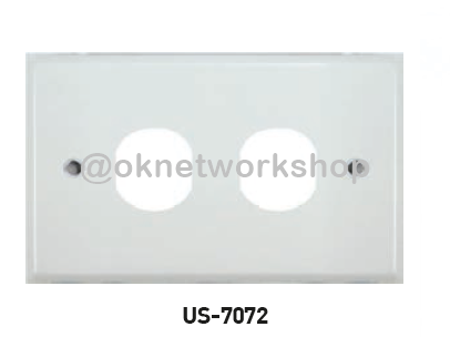 US-7072 Stainless Waterproof Face Plate 2 Port 1 Pack = 10 Units