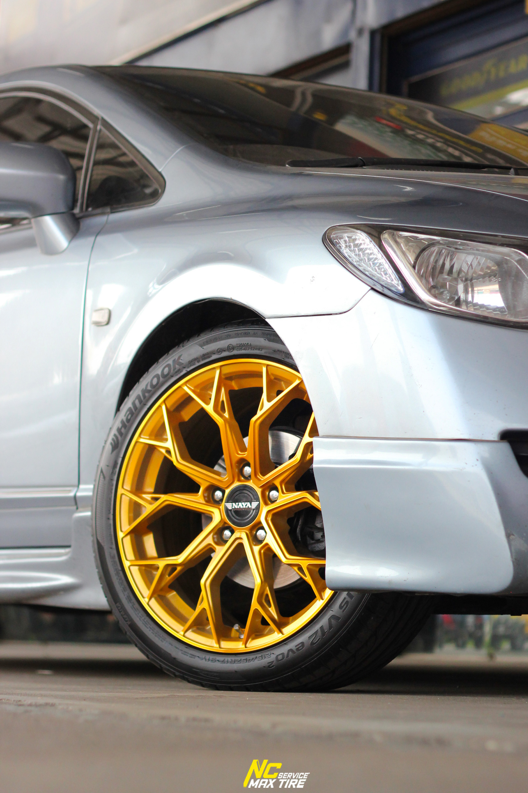 Honda Civic / NAYA ALPHA-3 / 17x7.5 5H114.3 ET40 / ล้อแม็กสีทองทั้งวง / Custom Color / ล้อแม็กขอบ17