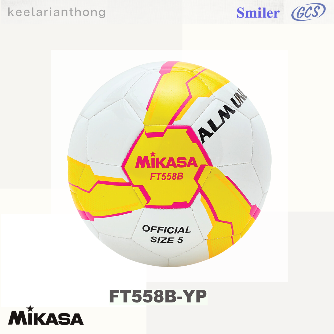 MIKASA FT558B-YP ฟุตบอลหนังเย็บ มิกาซ่า size 5
