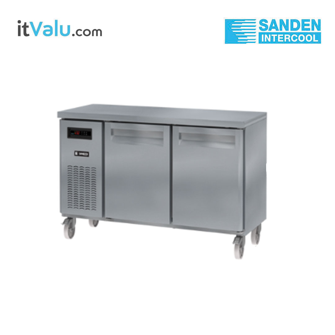 ตู้แช่เย็นเคาน์เตอร์สแตนเลส Sanden 2 ประตู ลึก 75 cm. รุ่น SCR3-1507 AR ความจุ 15 คิว (425 ลิตร) ขนาดตู้ 150.0 x 75.0 x 85.0 ซม. รับประกันความเย็น 1 ปี รับประกันคอมเพรสเซอร์ 1 ปี
