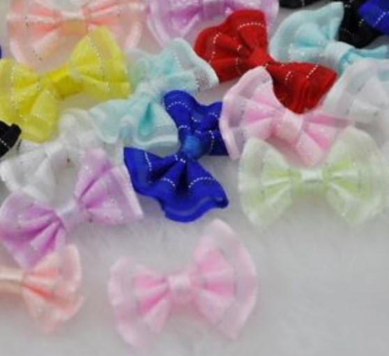 โบว์ผ้า คละสี 2.5 ซ.ม. / 10 ชิ้น