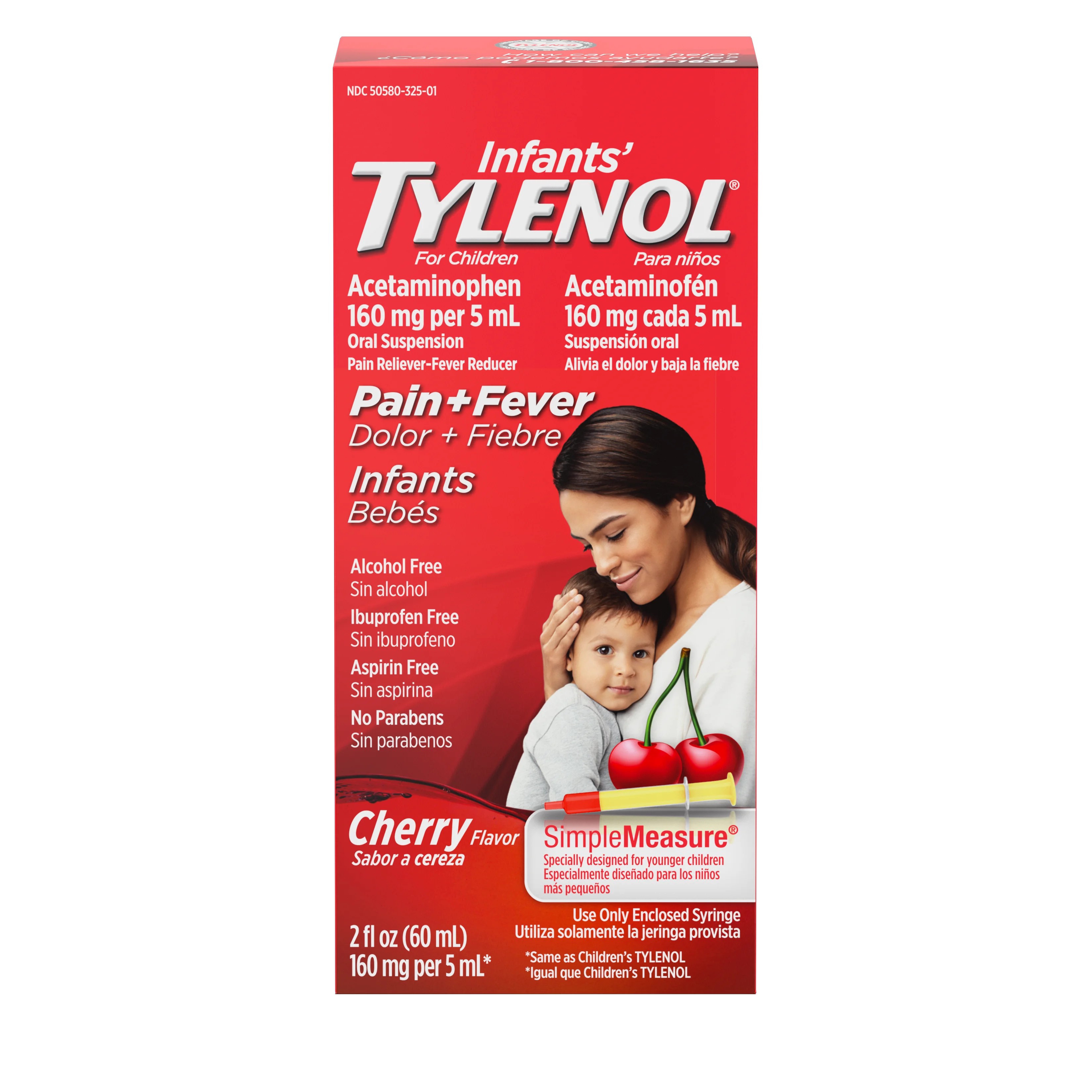 Infants' Tylenol Liquid Pain Relief & Fever Medicine Oral Suspension ยาแก้ปวดและลดไข้สำหรับเด็ก ไทลินอลชนิดน้ำสำหรับทารก สำหรับอาการเจ็บคอ ปวดหัวและฟันผุ ยาแก้ปวดและลดไข้ รสเชอร์รี่ สินค้าพรีออเดอร์ รอ 20 วัน