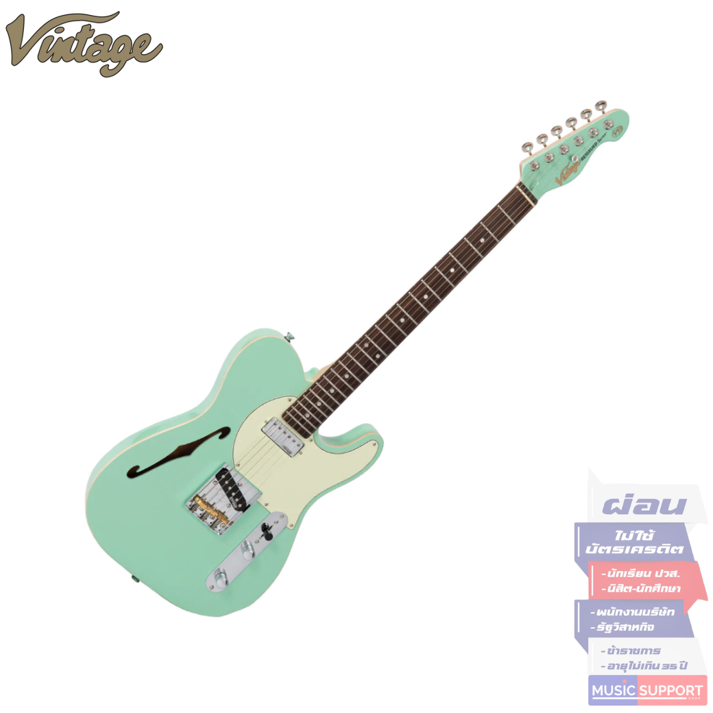 กีตาร์ไฟฟ้า VINTAGE V72 ReIssued Electric Guitar - Ventura Green BVT-V72VG