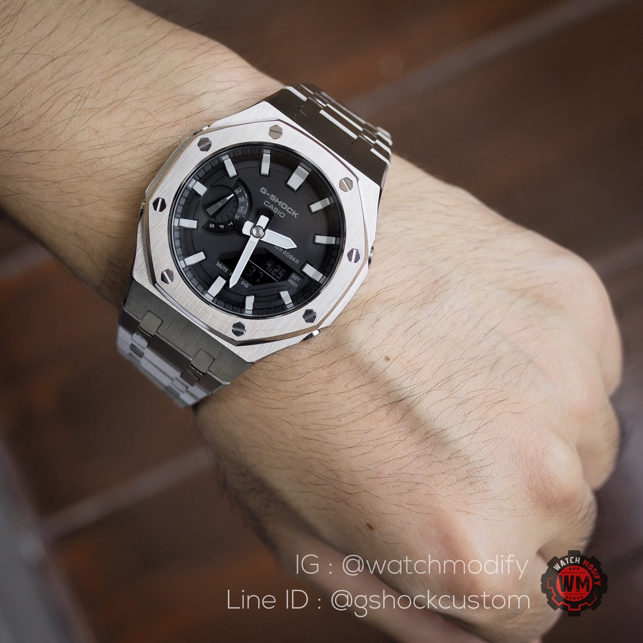 G-Shock Silver Casioak Gen3 AP Style รุ่น GA-2100-1A Steel