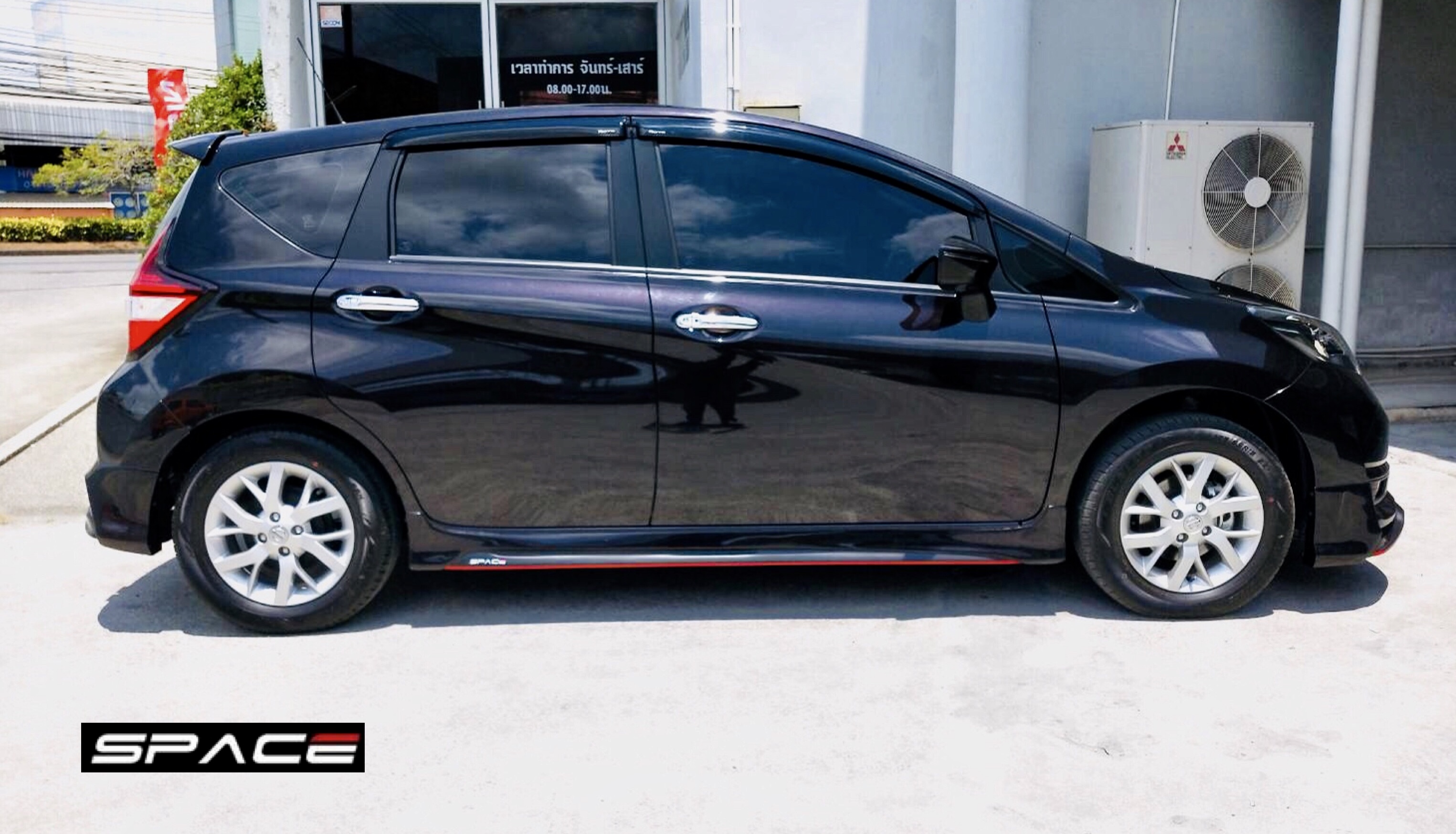 ชุดแต่งรอบคัน Nissan Note ทรง SPACE ท่อคู่สปอร์ต , สเกิร์ต นิสสันโน๊ต แต่งสวย งานคุณภาพ ราคาไม่แรง