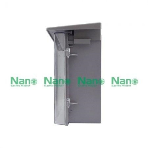 NANO Electric® NANO-102CG ตู้กันน้ำพลาสติก มีหลังคา ฝาใส ขนาด 11.50x13x6 นิ้ว (290 x 328 x 160 mm) สีเทา