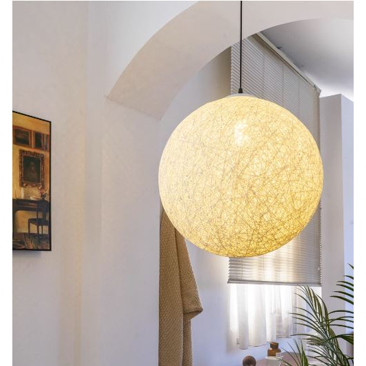 CT177A129 SOTMIA โคมไฟสานหวาย โคมไฟสไตล์นอร์ดิก โคมไฟทรงกลม โดมไฟประดิษฐ์ โคมไฟเพดาน โคมไฟแต่งห้อง