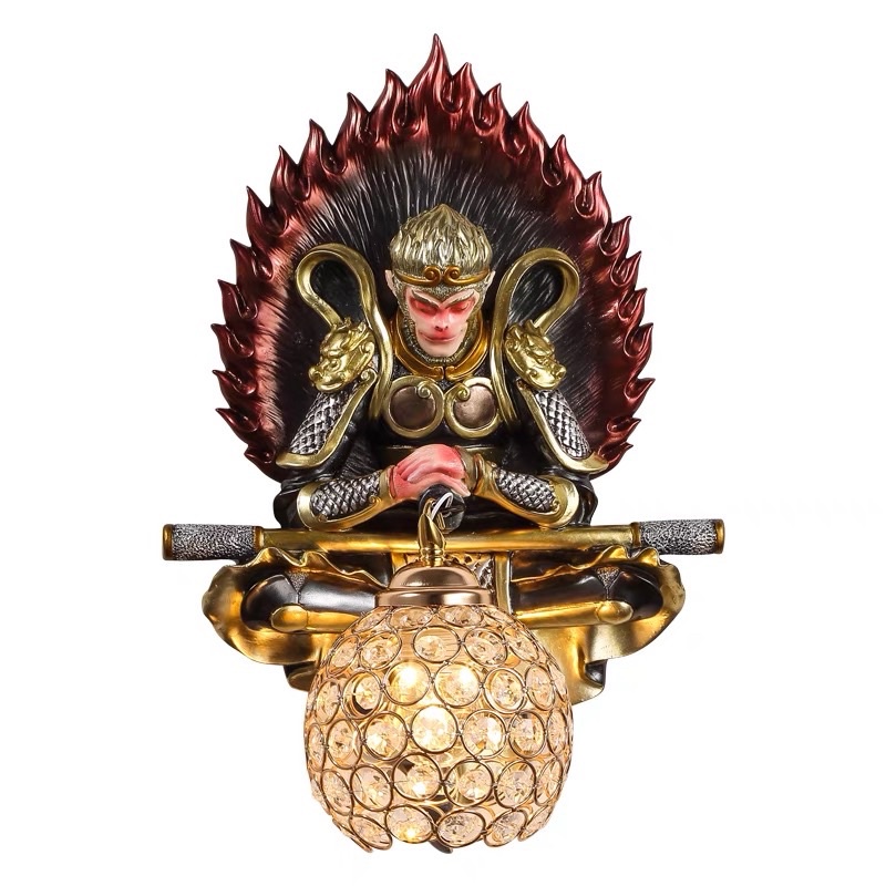 CT083A028 SOTMIA #โคมไฟติดผนัง เห้งเจีย หงอคง ซุนหงอคง โคมไฟติดผนังโมเดิร์น Monkey king Wall Lamp