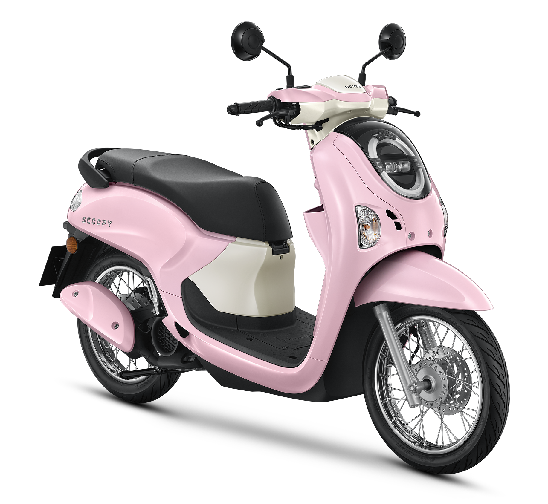 ฮอนด้า Honda Scoopy Urban ล้อซี่ลวดคอมบายเบรก Idiing stop Teamมี 2 สี เทา-ขาว (G-W), ชมพู-ขาว (PKW)