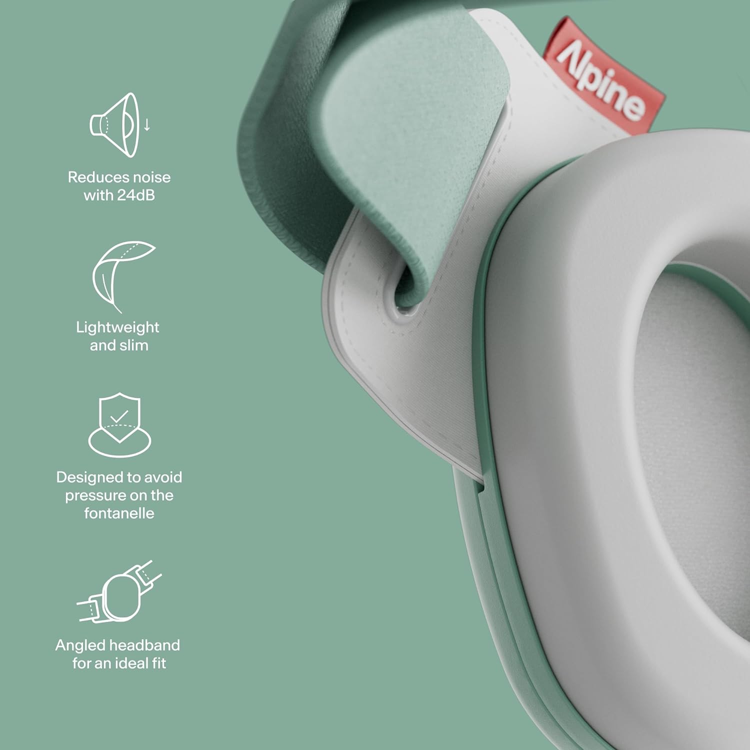 Alpine Muffy Baby Ear Protection รุ่นใหม่ล่าสุด ที่ครอบหูลดเสียงรบกวนสำหรับเด็ก 3 เดือน - 4 ปี
