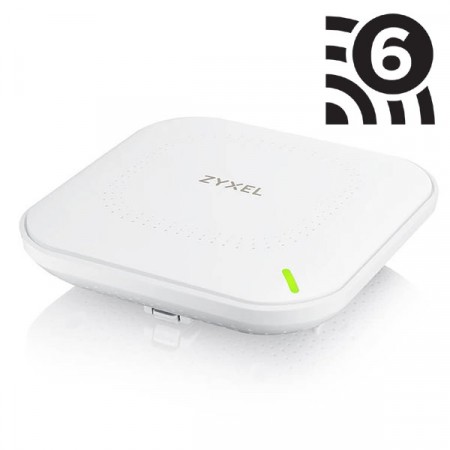 Zyxel NWA50AX AccessPoint 802.11ax (WiFi 6) Dual-Radio PoE 2.4GHz: 575 Mbps 5GHz: 1200 Mbps (2.4GHz/5GHz): 23/26 dBm เสาอากาศ 2.4GHz: 3 dBi 5GHz: 4 dBi