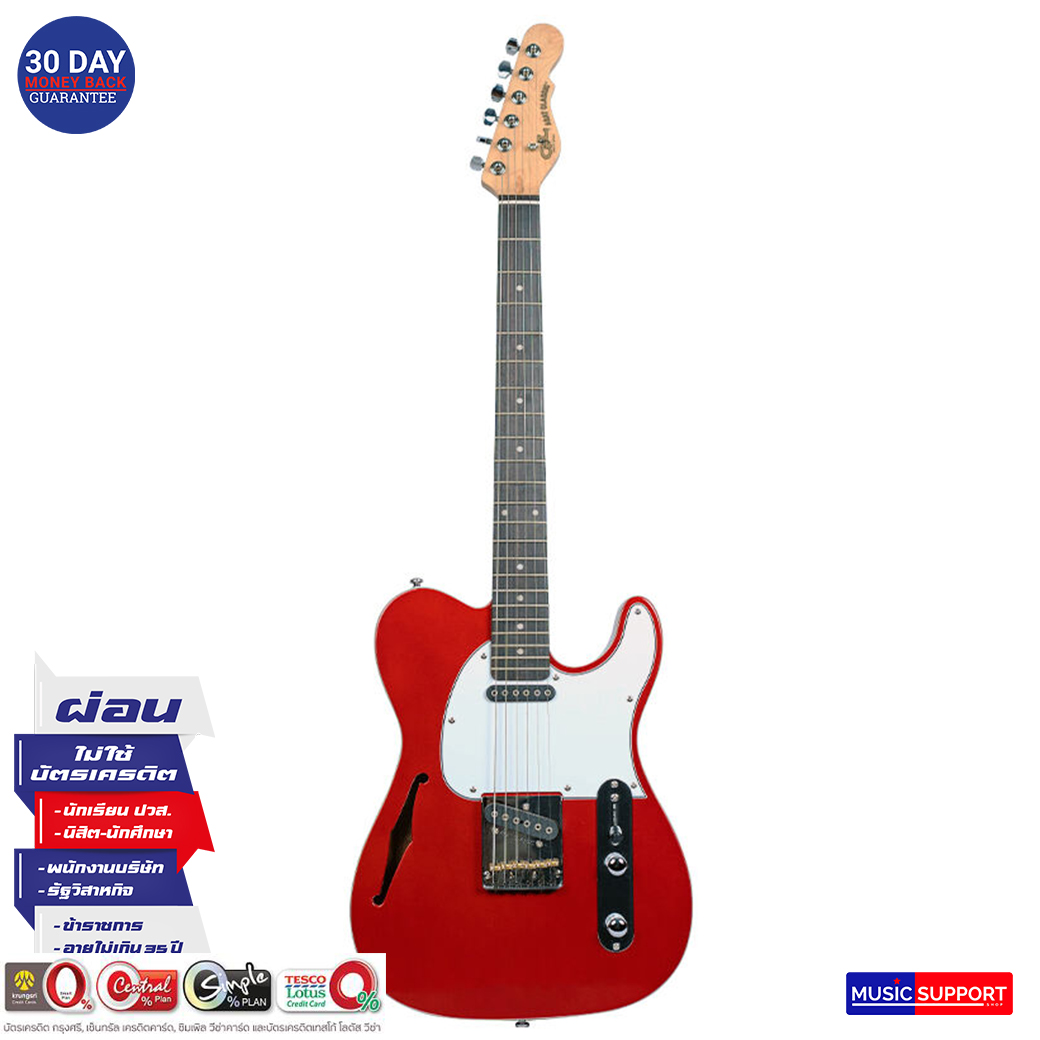 กีตาร์ไฟฟ้า G&L Trib-ASAT Classic Semi Hollow / Candy Red-RW/BAG