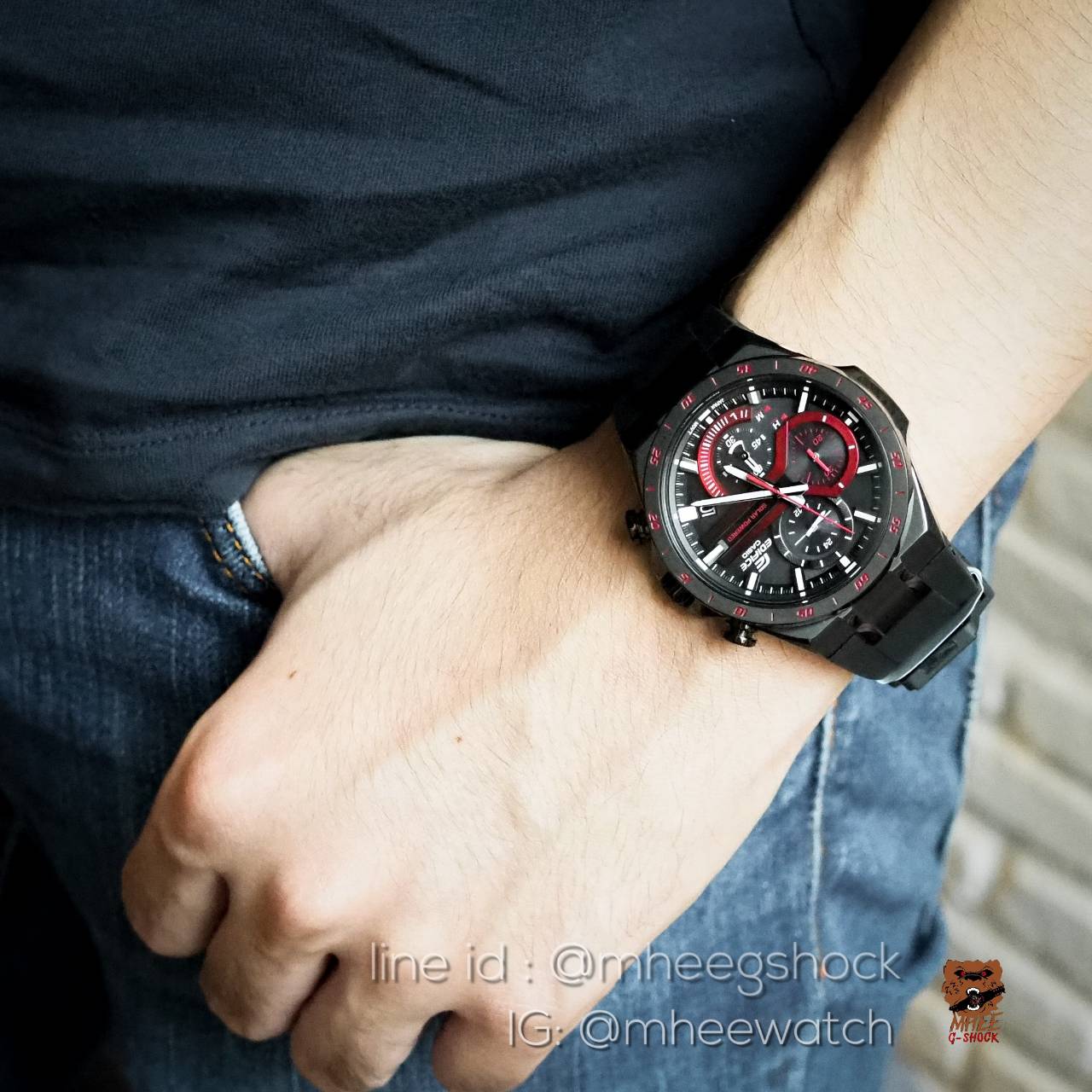 นาฬิกา คาสิโอ้ Edifice Sport ดำแดง ของแท้ ประกันศูนย์ Central