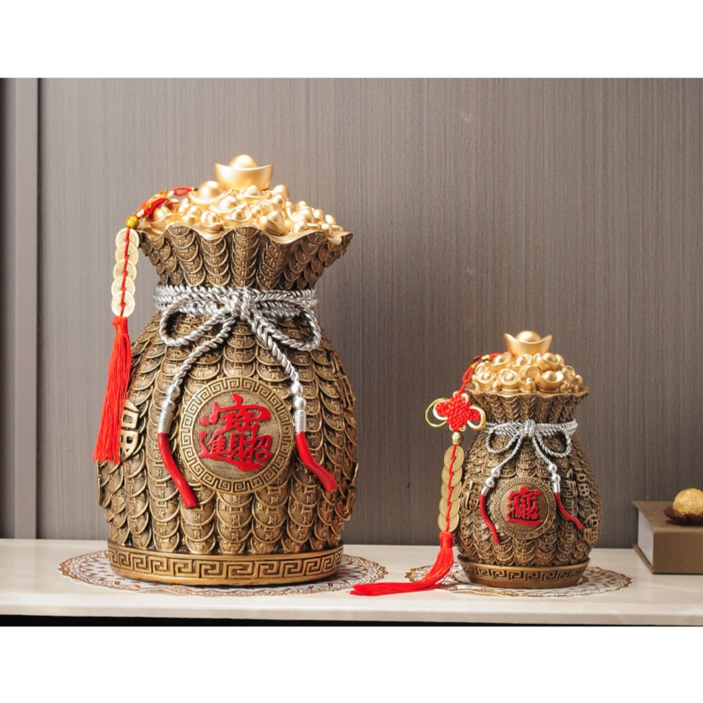 CT159B112 HAOYUN ถุงเงิน กระปุ๊กออมสิน ของมงคล เสริมฮวงจุ้ย ของขวัญขึ้นบ้านใหม่ ของขวัญ