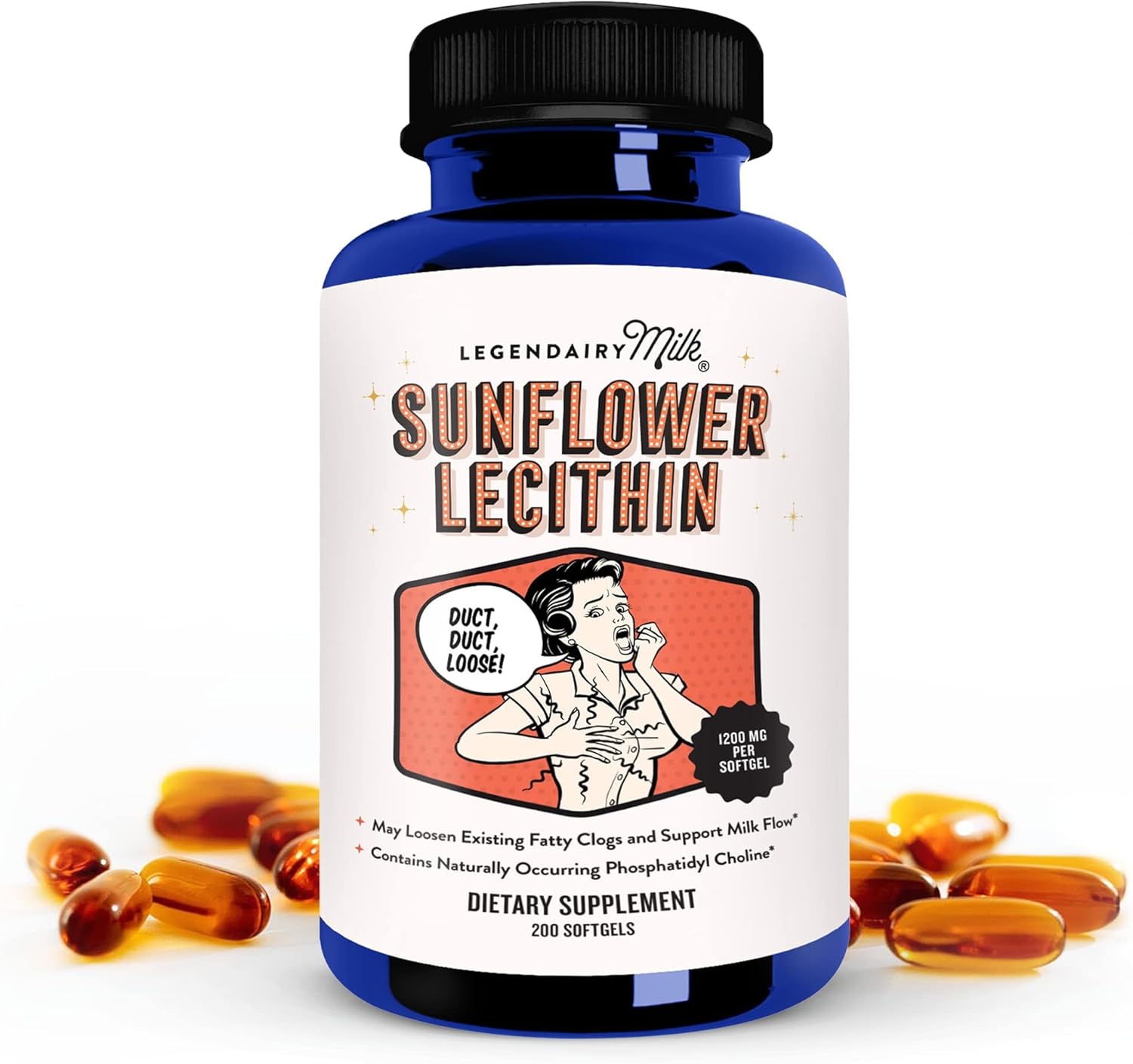 Legendairy Milk Sunflower Lecithin 1200 mg,Supplement for Clogged Milk Ducts ขนาด 200 เม็ด อาหารเสริมสำหรับท่อน้ำนมอุดตัน สินค้าพรีออเดอร์ รอ 20 วัน