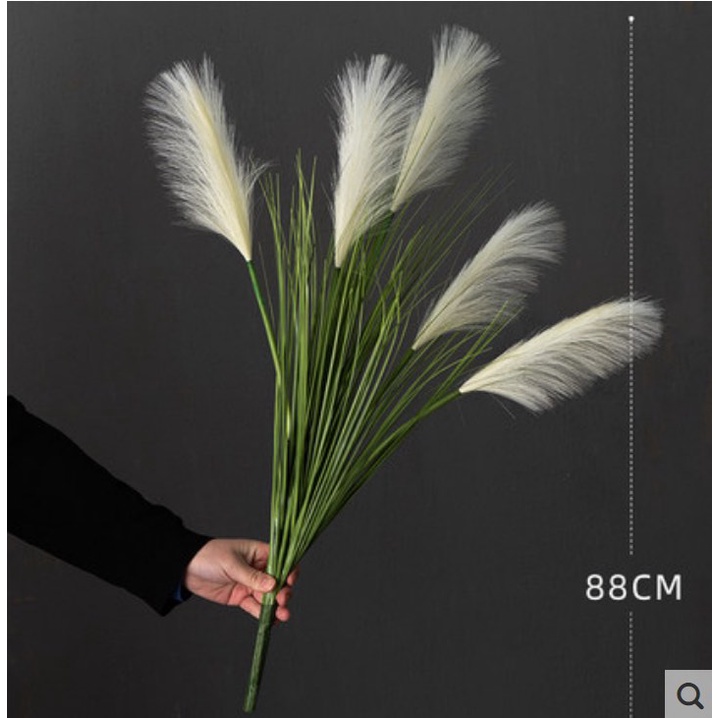 CT069E012 DECHOME ดอกหญ้า ดอกหญ้าปลอม แจกันดอกหญ้า แจกันพร้อมดอกไม้ แจกกันแต่งบ้าน ของตกแต่ง แจกันดอกไม้ตกแต่งบ้าน