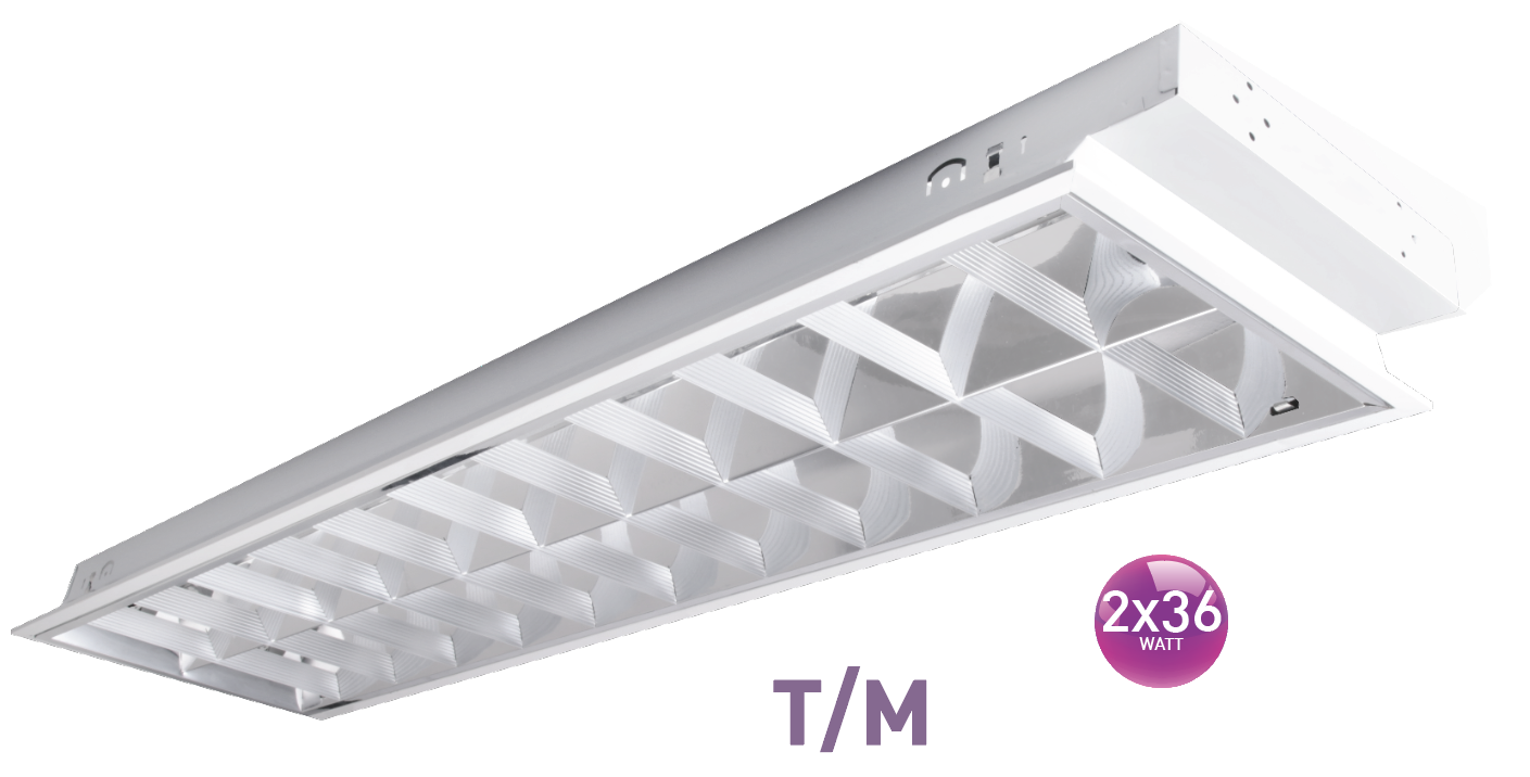 Recessed T/M ECO louver 2x36