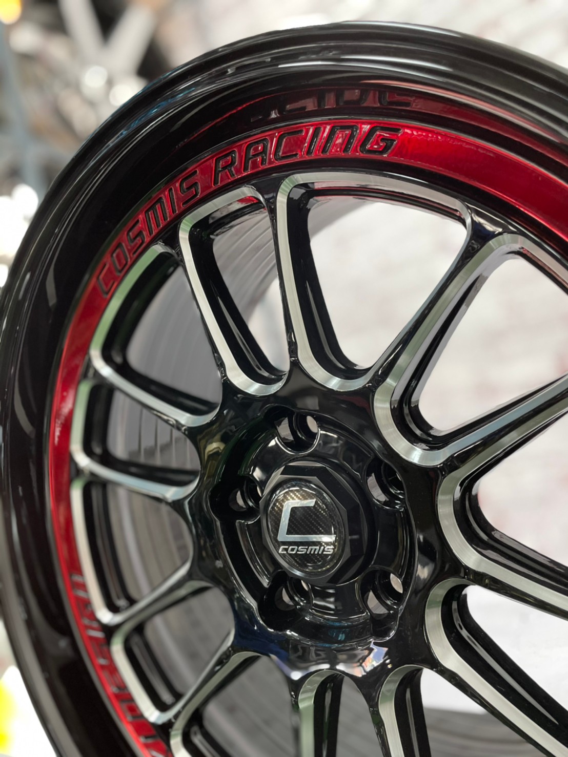 ล้อแม็กขอบ18 XT-206RR สีดำ ขอบดำ เส้นใต้ขอบแดง สำหรับรถกระบะ (ราคา4วง)