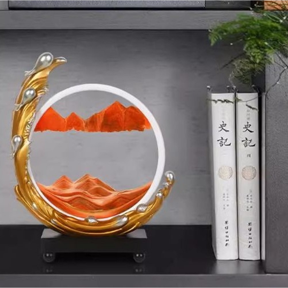 CT188B155 FAMITOSS เครื่องประดับนาฬิกาทราย โมเดล ของตกแต่ง ของขวัญขึ้นบ้านใหม่ โมเดลแต่งโรงแรม ภาพวาดทรายดูด