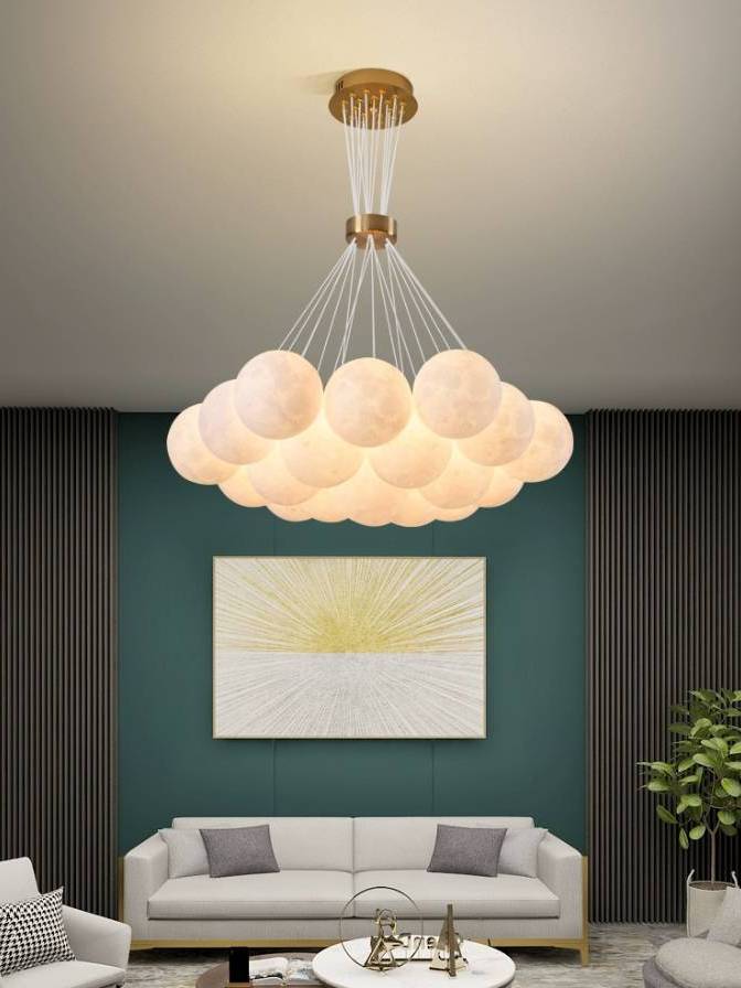 CT205A226 SOTMIA Nordic 3D Planet Moonโคมระย้าเด็ก ร้านอาหาร โคมไฟห้องนอน Bubble Ball ห้องนั่งเล่น