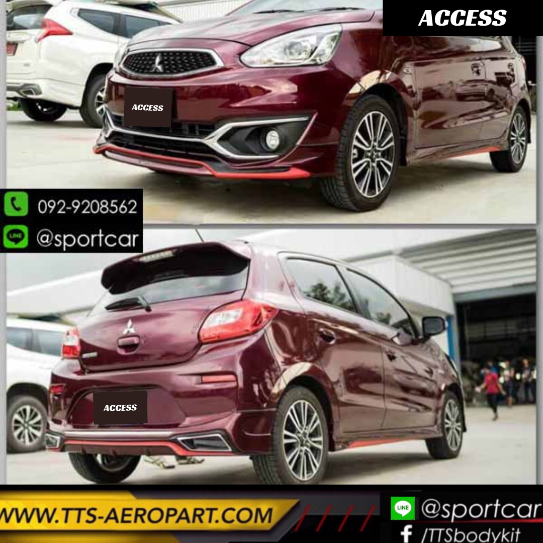 ชุดแต่ง Mirage 2019 2018 2017 2016 ทรง ACCESS - มิตซูบิชิ mirage แต่งสวย สเกิร์ตรอบคัน Mirage สปอยเลอร์ Mirage อุปกรณ์ตกแต่ง Mirage ราคาเบาๆ ราคาโรงงาน สำเนา สำเนา