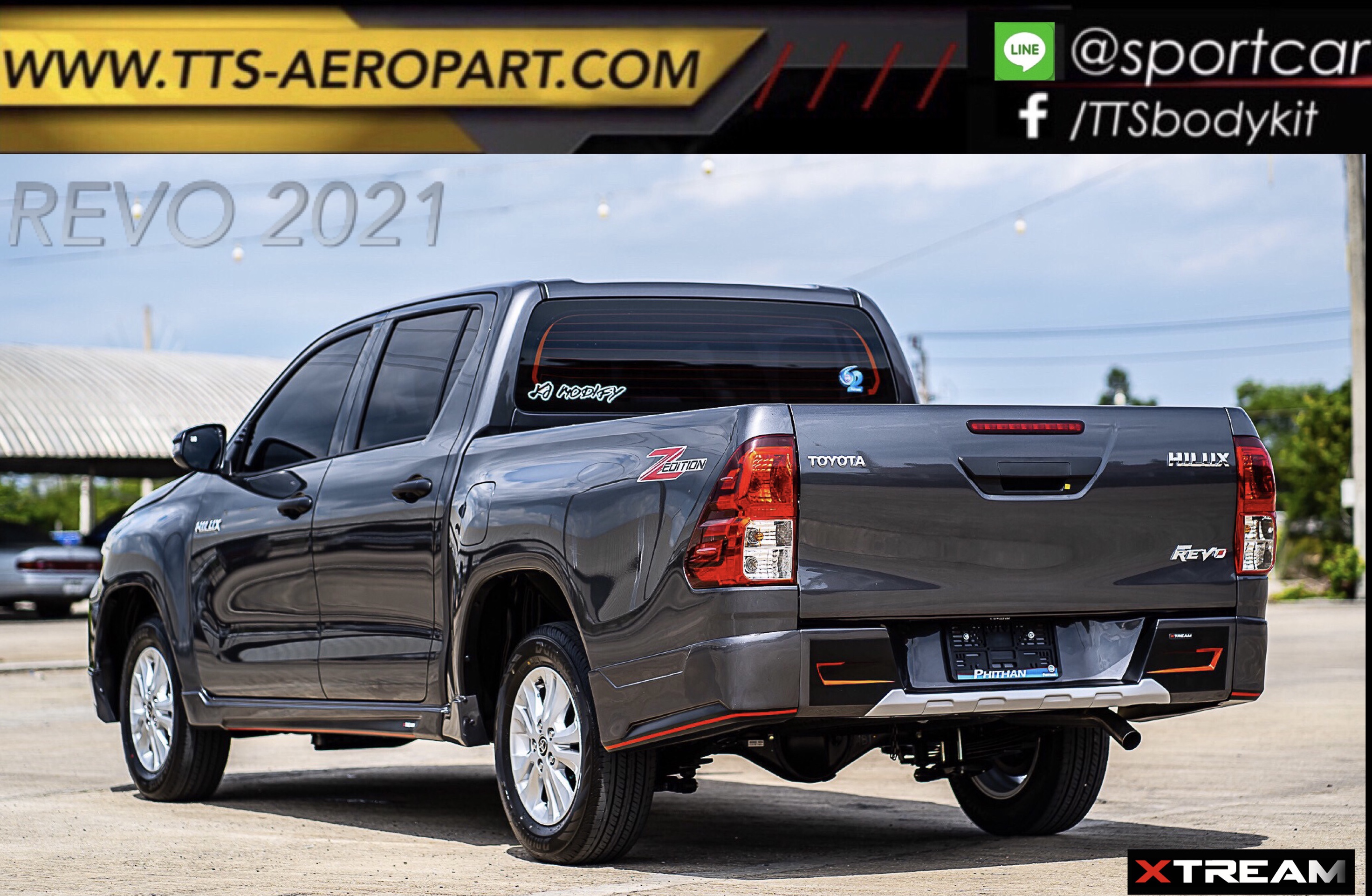 ชุดแต่ง Toyota Revo 2021 2022 X-TREAM Sport, รีโว่ รุ่นตัวเตี้ย สเกิร์ตรอบคัน Toyota Revo แต่งสวย byแต่งรถTTS สำเนา