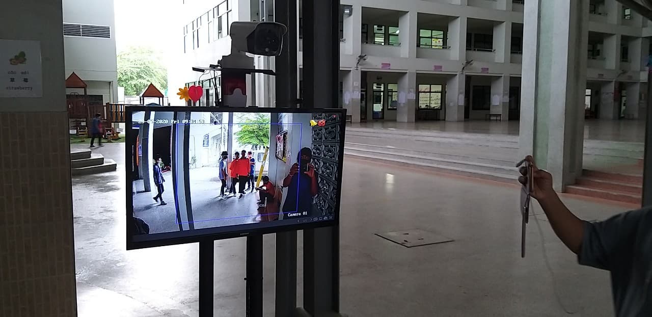 ชุดกล้องตรวจวัดอุณหภูมิร่างกาย Hikvision โซลูชั่นตรวจวัดอุณหภูมิร่างกาย ตรวจจับใบหน้าด้วยระบบ AI กล้องตรวจจับความร้อน Hikvision