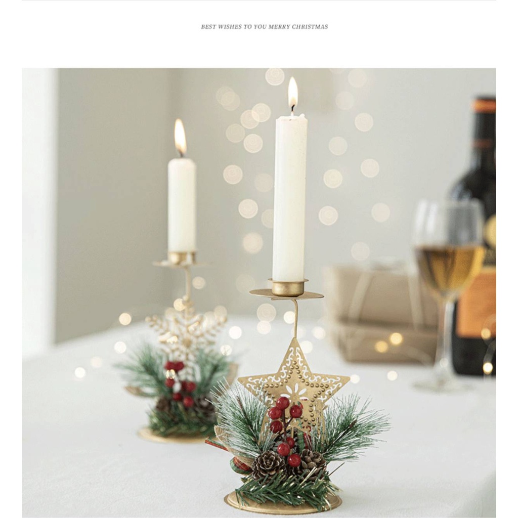 CT149E023 DECHOME เชิงเทียน คริสต์มาส เชิงเทียนคริสต์มาส Cristmas