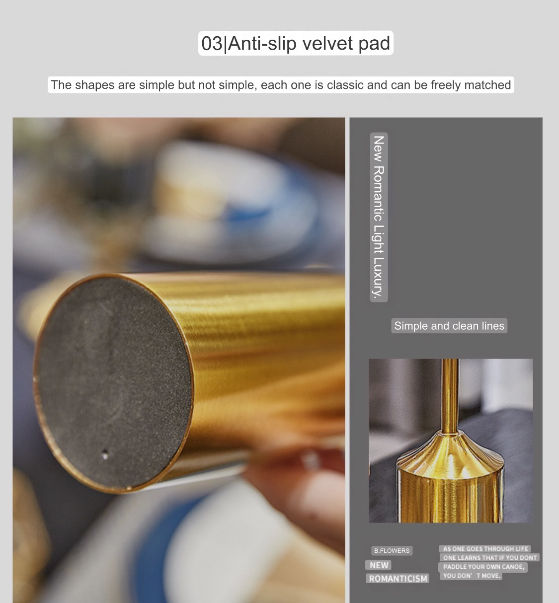 แจกันตกแต่งบ้าน ดอกไม้ประดิษฐ์พร้อมแจกัน เชิงเทียนตกแต่ง เชิงเทียนสีทอง แจกันดอกไม้ปลอม ดอกไม้ตั้งโต๊ะ เชิงเทียนทองเหลือง ST501E801