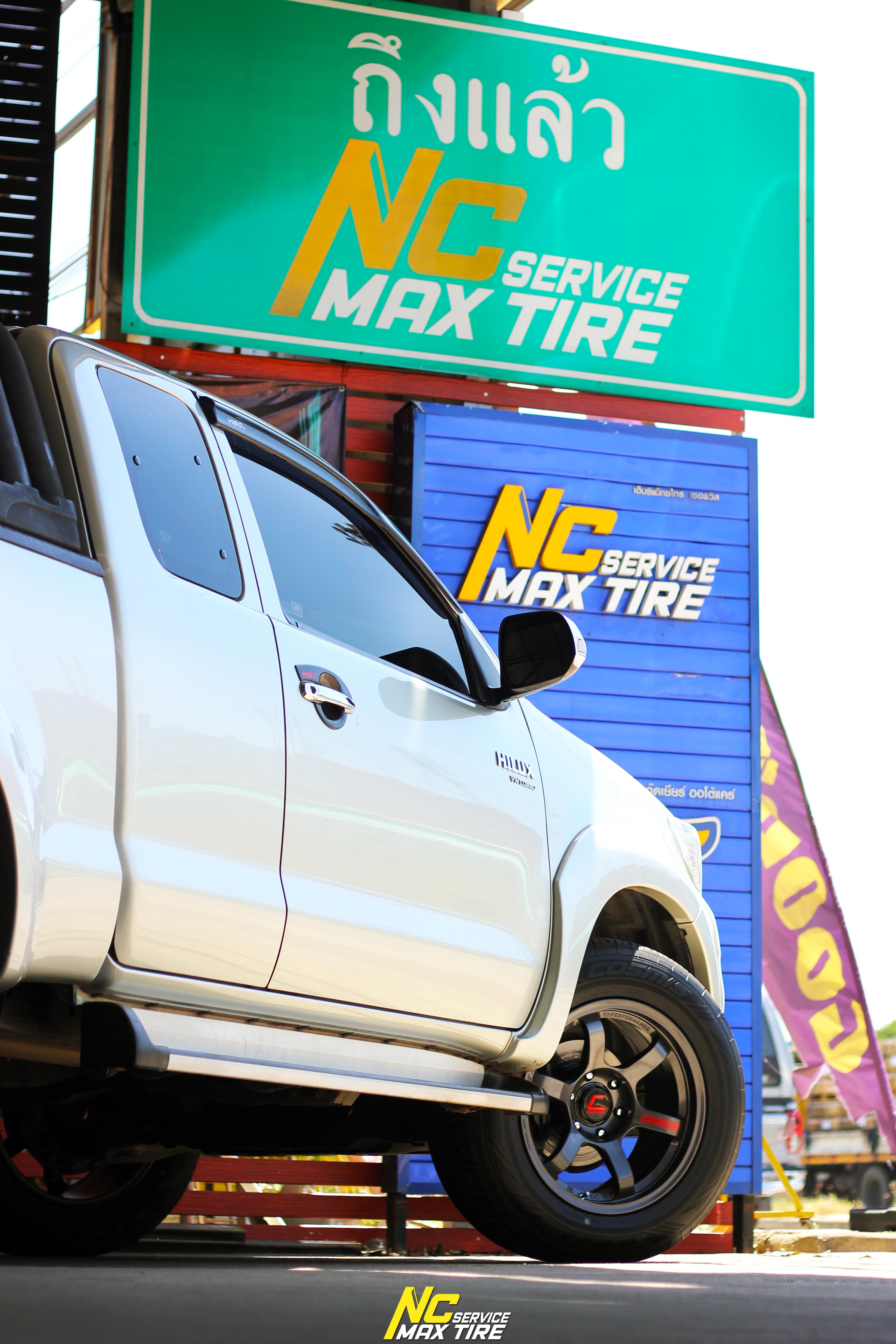 TOYOTA VIGO CHAMP / ล้อแม็กขอบ18 / Cosmis / RG-06SN / 18x9.0 6H139.7 ET0 / ล้อแม็กสีเทากัลเงาทั้งวงCNCหยอดตัวหนังสือแดงCNCตัวหนังสือที่ขอบ / T1RS / 265/60R18 / ล้อแม็กสำหรับรถกระบะ / ล้อแม็กสวยๆ / NCล้อแม็ก