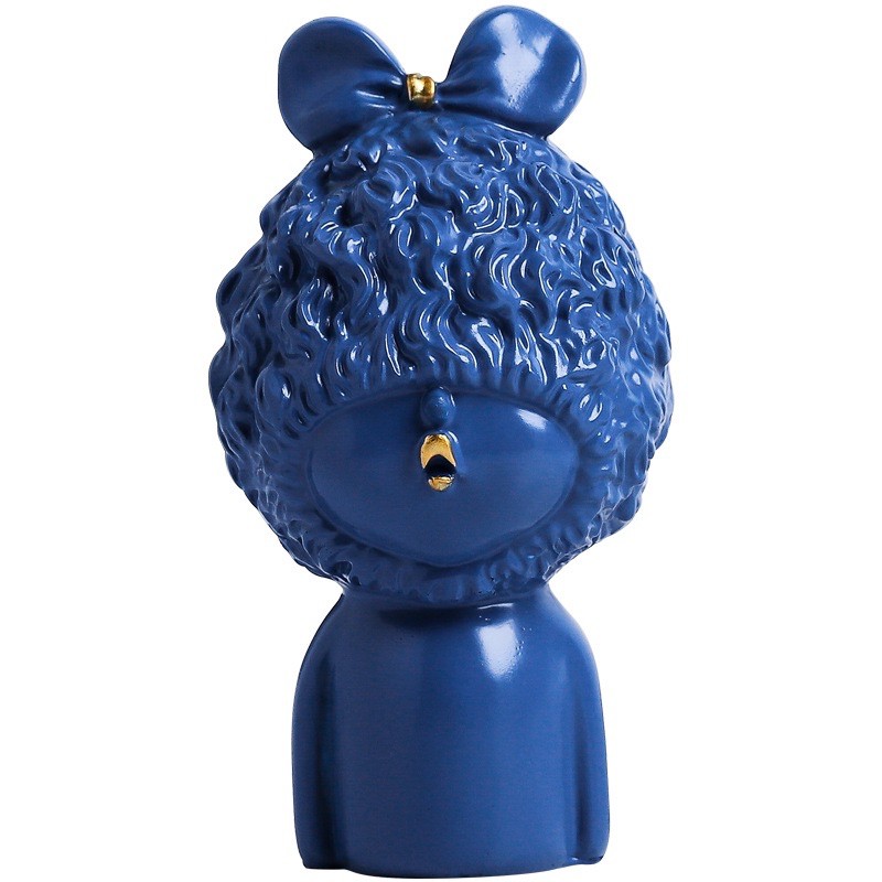 TH000B040 FAMITOSS ของแต่งห้อง ของแต่งบ้าน ที่ทับกระดาษ ที่ทับกระดาษน่ารัก ของตั้งโชว์ ของตั้งโต๊ะ ผมหยิก ตุ๊กตาผมหยิก