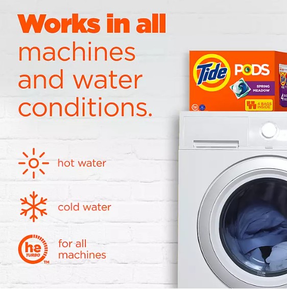 Tide PODS Laundry Detergent Pacs, Spring Meadow เจลบอล เม็ดซักผ้า ขจัดคราบสกปรก 39 เม็ด