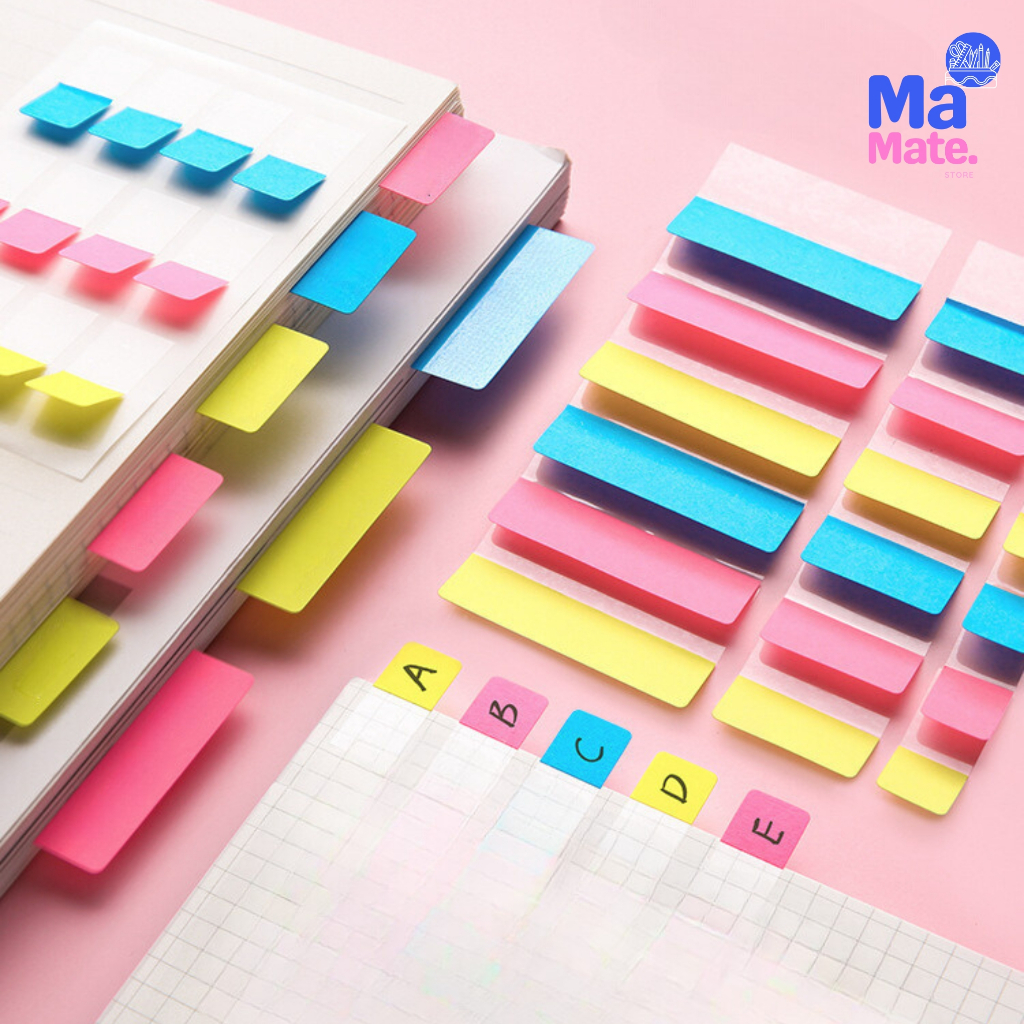 ที่คั้นหนังสือ โน๊ตกันน้ำ มี 3 ขนาด สติ๊กเกอร์ กระดาษโน๊ต พร้อมแถบกาว (Sticky Notes) /NOTE-010